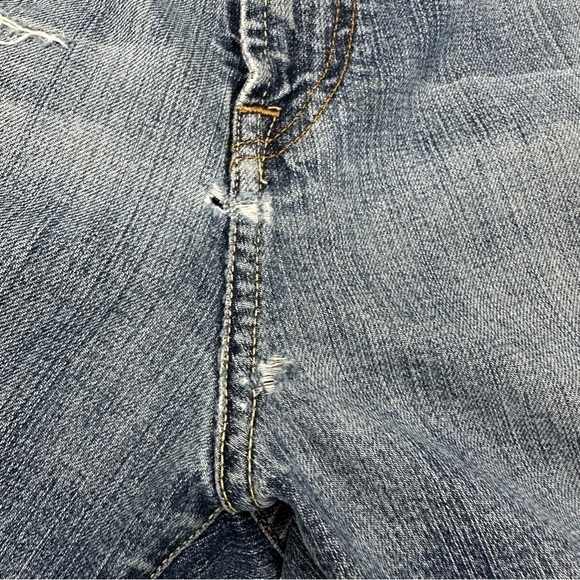 Vintage Y2K Lucky Brand Size 38 x 33.5 Destroyed Distressed Bootcut Jeans - Picture 7 of 15